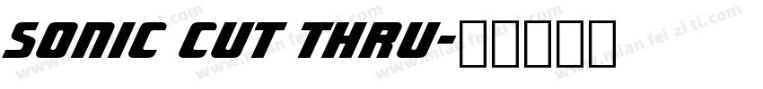 Sonic Cut Thru字体转换